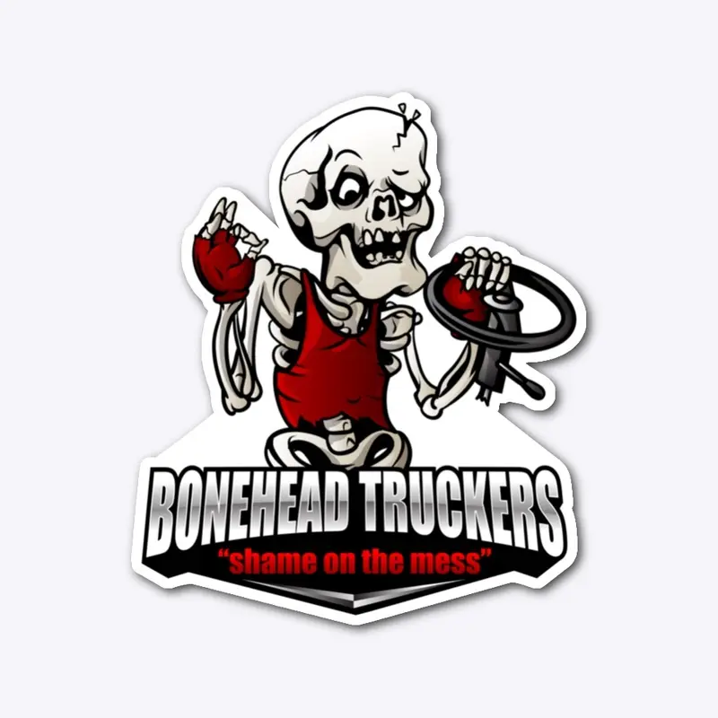 Bonehead Truckers Sticker